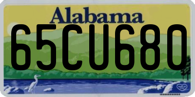 AL license plate 65CU680