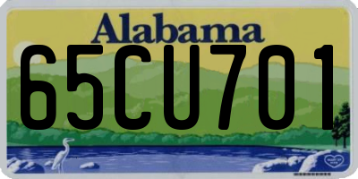 AL license plate 65CU701