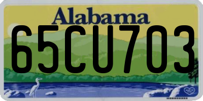 AL license plate 65CU703