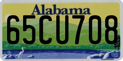 AL license plate 65CU708