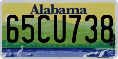 AL license plate 65CU738