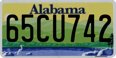 AL license plate 65CU742
