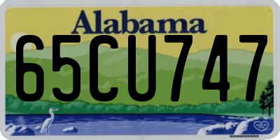 AL license plate 65CU747