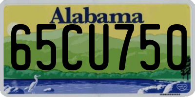 AL license plate 65CU750