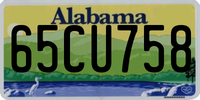 AL license plate 65CU758