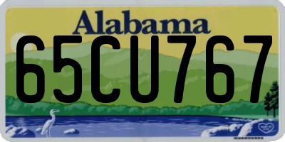 AL license plate 65CU767