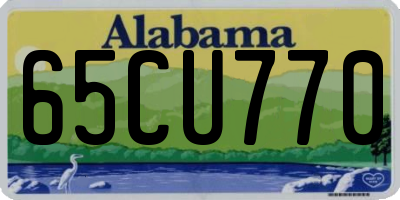 AL license plate 65CU770