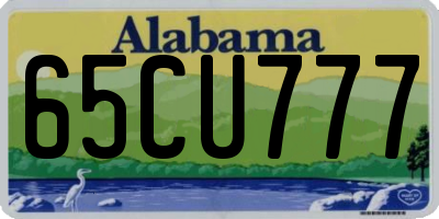 AL license plate 65CU777