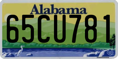 AL license plate 65CU781