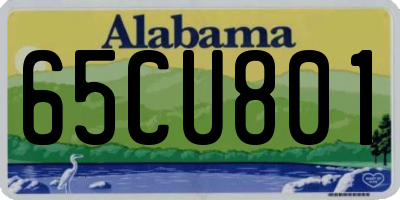 AL license plate 65CU801