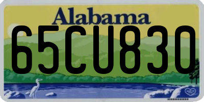 AL license plate 65CU830