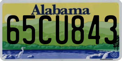 AL license plate 65CU843