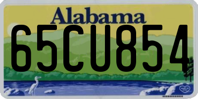 AL license plate 65CU854
