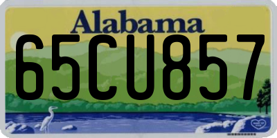 AL license plate 65CU857