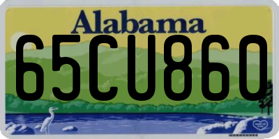 AL license plate 65CU860
