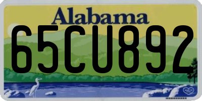 AL license plate 65CU892
