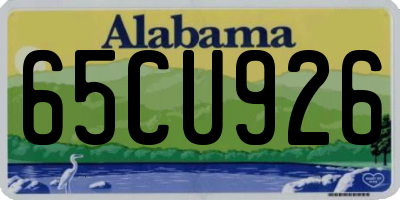 AL license plate 65CU926
