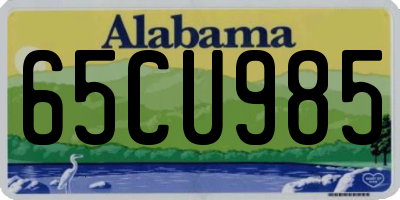 AL license plate 65CU985