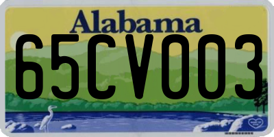 AL license plate 65CV003