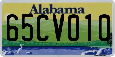 AL license plate 65CV010
