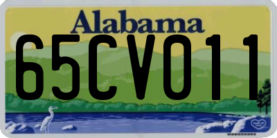 AL license plate 65CV011