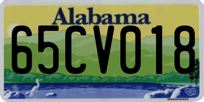 AL license plate 65CV018