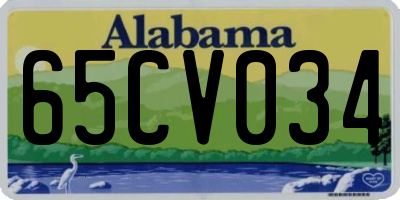 AL license plate 65CV034