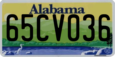 AL license plate 65CV036