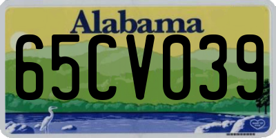 AL license plate 65CV039