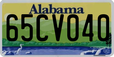 AL license plate 65CV040