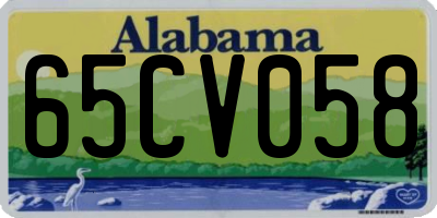 AL license plate 65CV058