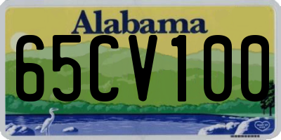 AL license plate 65CV100