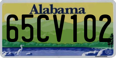 AL license plate 65CV102