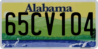AL license plate 65CV104