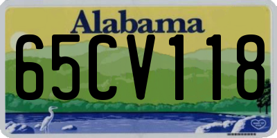 AL license plate 65CV118