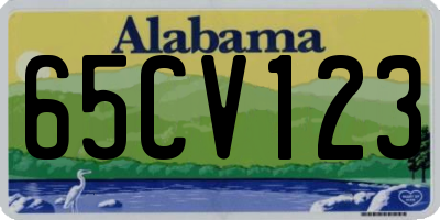 AL license plate 65CV123