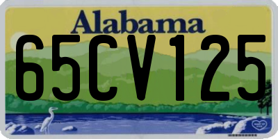 AL license plate 65CV125
