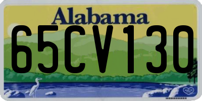 AL license plate 65CV130