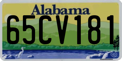 AL license plate 65CV181