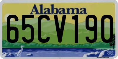 AL license plate 65CV190