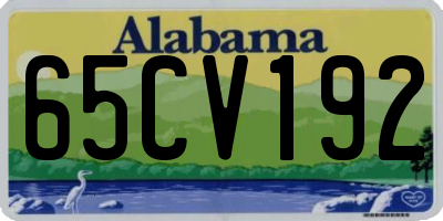 AL license plate 65CV192