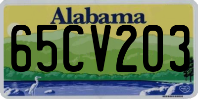 AL license plate 65CV203