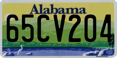 AL license plate 65CV204