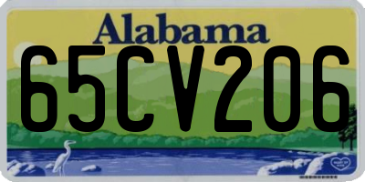 AL license plate 65CV206