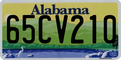 AL license plate 65CV210