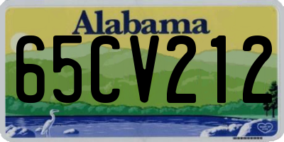 AL license plate 65CV212