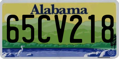 AL license plate 65CV218