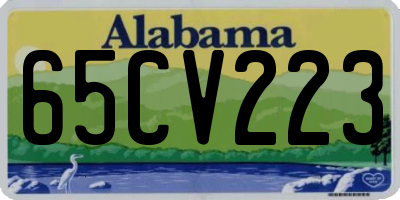 AL license plate 65CV223