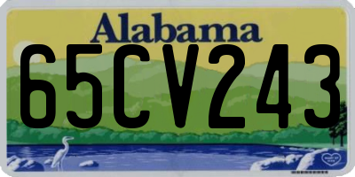AL license plate 65CV243