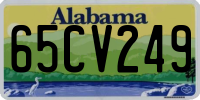 AL license plate 65CV249